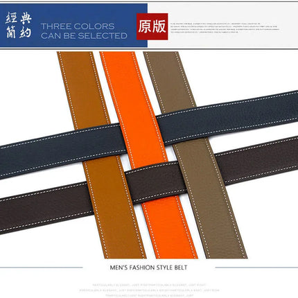 Guangzhou belt manufacturers spot wholesale headless layer cowhide smooth buckle leather pure cowhide pants belt does not take the lead