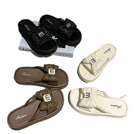 French Flats Sandals for Women, Outer Wear, 2024 Summer New Fashion Low-Heeled Fairy Style Open-Toe Sandals