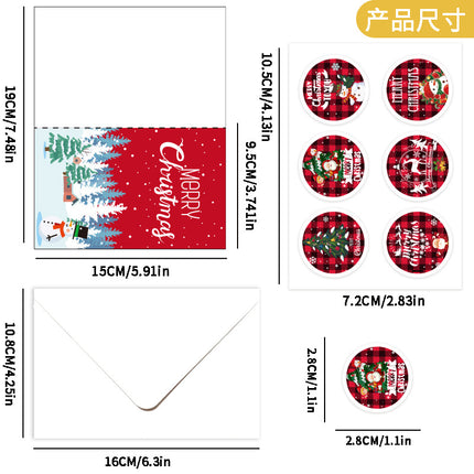 Cross-Border Amazon New Creative Ins Style Christmas Greeting Card Export Export Blessing Christmas Card Envelope Cover