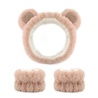 Bear khaki 1 headband/2 wristbands