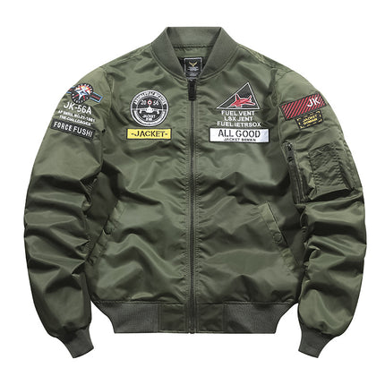 Heavy Embroidered Tough Guy Jacket Live Supply Cotton Thickened Air Force ma1 Bomber Jacket Men's Bomber Jacket