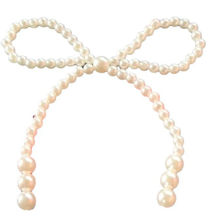 Wholesale bouquet bow jewelry imitation pearl cake decoration bow chain Valentine's Day accessories accessories decoration