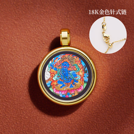 Thangka Xizang Hand Rope Hand-woven Ethnic Style Bracelet Five-way God of Wealth Green Mother Wen Zhu Thangka Bracelet
