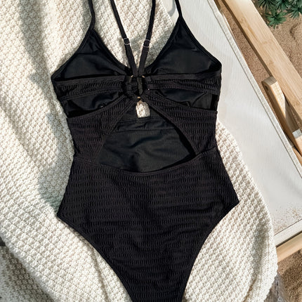 Cross-border Hot-selling one-piece Swimsuit Women's European and American Sexy Hollow Bikini Swimsuit Slim-fit Beach Vacation Foreign Trade Swimsuit