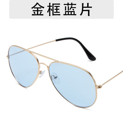 3025 fashion aviator goggles men and women personalized hip-hop all-match sunglasses 3026 colorful ocean sunglasses
