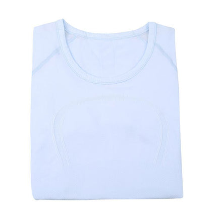 Luludarling Seamless Yoga Short-Sleeved Swiftly Slimming Look All-In-One Breathable Sports Fitness Base Layer