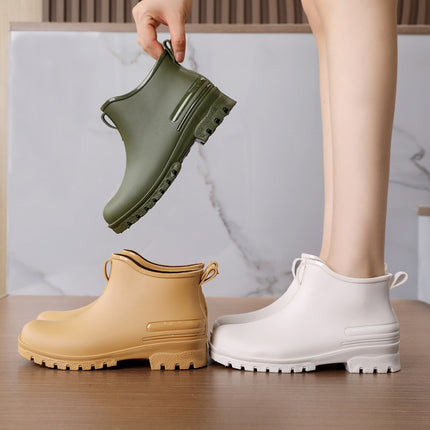 Cross-border new fashion 2024 rain boots couple outdoor waterproof shoes men's lightweight rubber shoes overshoes low-top rain boots women