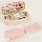 Twill retractable pencil case [pink]