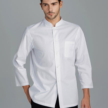 Teshemei Chef Uniform Men's Long-Sleeved Autumn Clothing Hotel Western Restaurant Kitchen Back Kitchen Manufacturer Wholesale Short-Sleeved