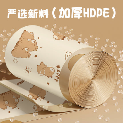 Drawstring Garbage Bag Household Thickened Portable Point Break Kitchen Cleaning Bag Large Size Cartoon Printed Plastic Bag in stock