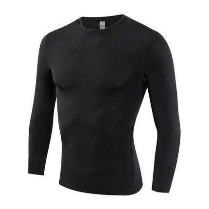 Sports Bodysuit Men's Long-Sleeved Elastic Quick-Drying Basketball Training Base Layer Autum New Running Fitness Clothing Top