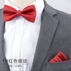F9 red bow tie + pocket towel