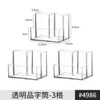 Transparent character tube-3 compartments 3 pieces