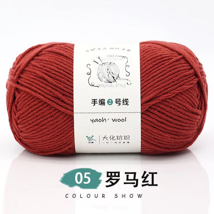 Doll hand-knitted No. 2 handmade wool woven scarf HAT medium thick coat stick needle DIY6 strand wool wholesale