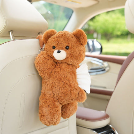 Car Puppy Tissue Seat Back Multifunctional Car Hanging Cartoon Cute Tissue Box Cover Women's Stuffed