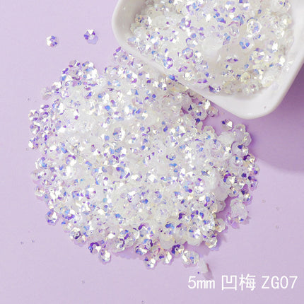 Flash purple nail art sequins stage makeup material diy slime filling glue UV glue mobile phone case small accessories