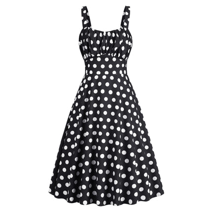 Cross-border Supply Foreign Trade Women's Retro Hepburn Style Sling Neck Dual-purpose Skinny dress Performance Suit
