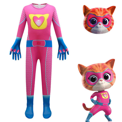 SuperKitties Super Kitten Team Super Cat Tight Jumpsuit cos costume Performance costume