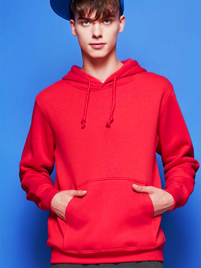 330g Heavy Cvc Fleece-Lined European Size Hooded Pullover Flap Pocket Pants Sweatshirt for Adults and Men with Customizable Printing New Style