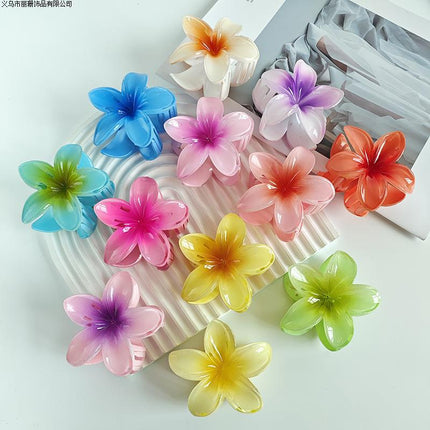2025 new autumn and winter color egg flower grab clip grab hairpin head half hair shark clip hair accessories wholesale