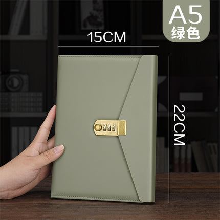 a5 password lock diary Diary business office creative stationery notebook with lock password book wholesale