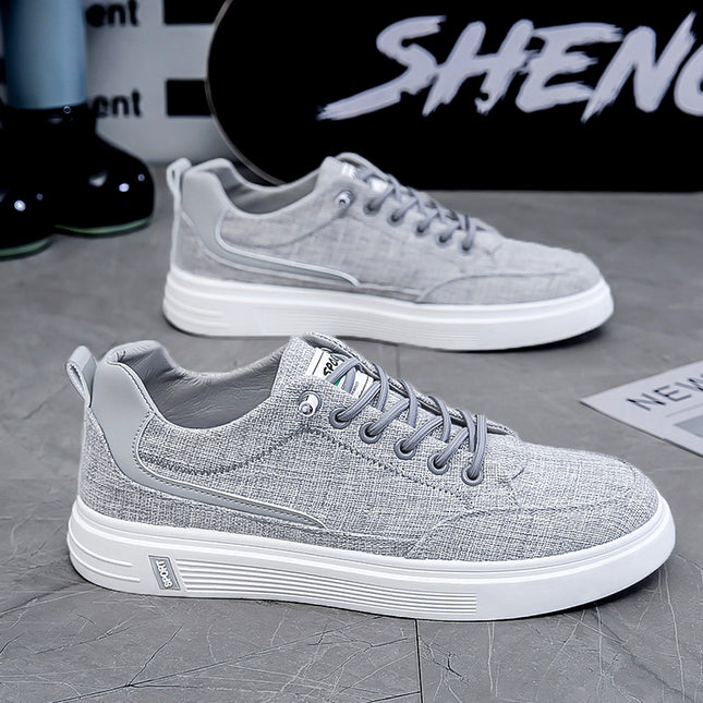Canvas Shoes Men's Summer Soft-Soled Work Casual Sneakers Men's Breathable Slip-On Cloth Shoes
