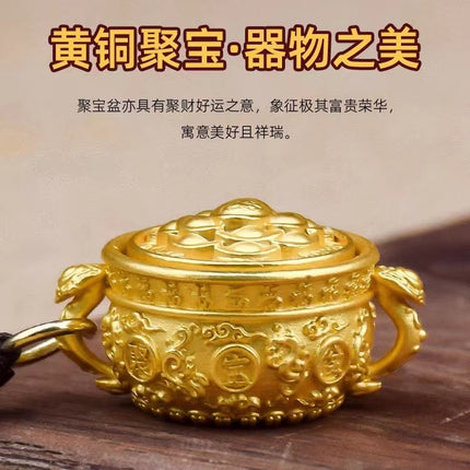 Cornucopia Zodiac Lucking Treasure Keychain Pendant Rotatable Explosive Hot Selling Cornucopia Hand Handle