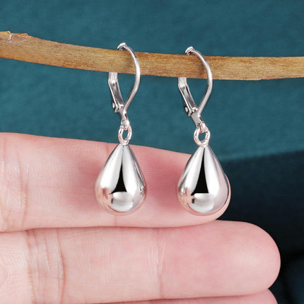 Amazon Glossy Teardrop-Shaped Earrings 2026 New Trendy High-End Stylish Earrings Versatile and Face-Slimming