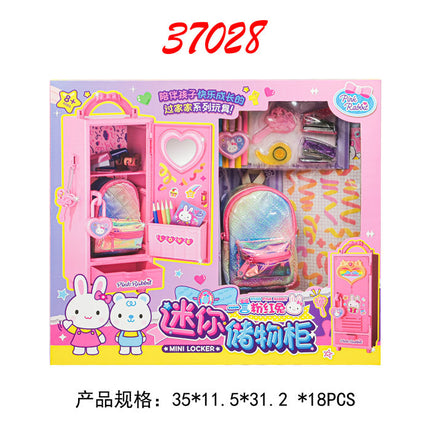 One-word pink rabbit kitchen refrigerator cake dessert shop girl simulation play house toys wholesale mini notebook