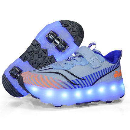 Children's Heelys Shoes 2025 Autumn Chitu Outdoor Casual Sports Shoes for Middle and Large Children and Students Led Four-Wheel Skates