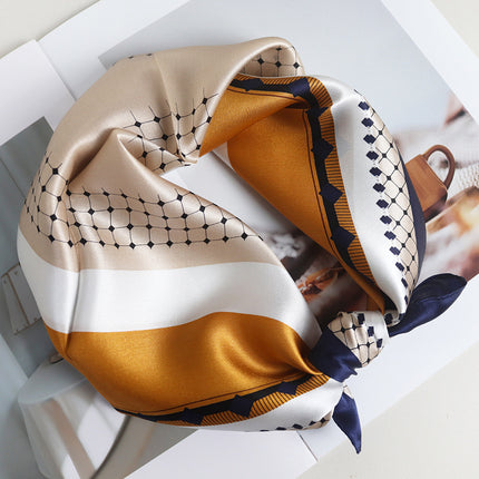 53*53cm Spring and Summer Sun Protection Neck Scarf Women's Easiest for Match Hangzhou Silk Small Square Scarf