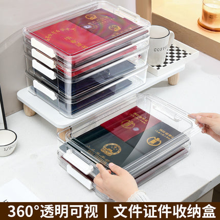 Certificate storage box examination paper data A4 document storage box account book graduation certificate marriage certificate display storage box