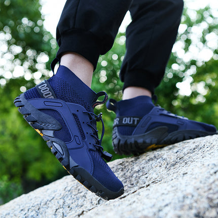 Outdoor Men's Mountain Climbing Amphibious Tracing Shoes Hiking Wild Fishing Camping Hiking Rock Climbing Shoes Non-slip Wear-resistant Climbing Shoes