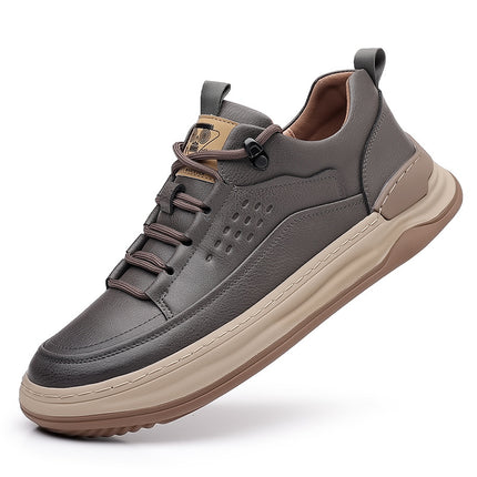 2026 New Men's Sneakers Thick-Soled Genuine Leather Casual Trendy Men's Shoes Outdoor Sports Casual Shoes Men's Sneakers Wholesale