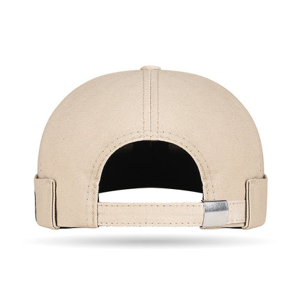 Brimless Landlord Hat, Versatile for All Seasons, Hip-Hop Trendyy Melon Skin Hat, Same Style for Men and Women, Street Retro Melon Skin Hat