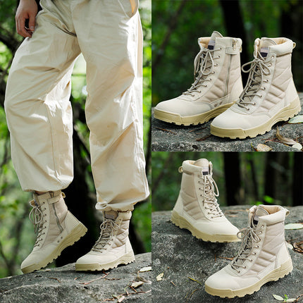 Distribution of Cross-Border Men's and Women's Training Boots, Camping Hiking Tactical Boots, Wear-Resistant Rubber High-Top Outdoor Hiking and Mountaineering Boots