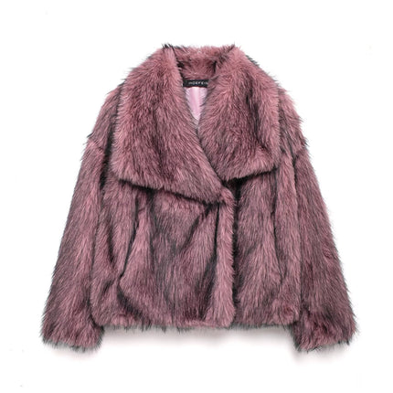 SAW AliExpress Independent Station Women's Wear European and American Style Artificial Fur Effect Short Coat 4360 240 712