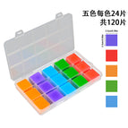 120PCS boxed 5 color 2.5*2.5 mastic
