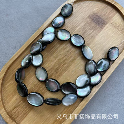 Seawater Shell Black Butterfly Shell 12X16Mm Curved Oval Drum Surface Shell DIY Clothing Necklace Bracelet Accessories Batch