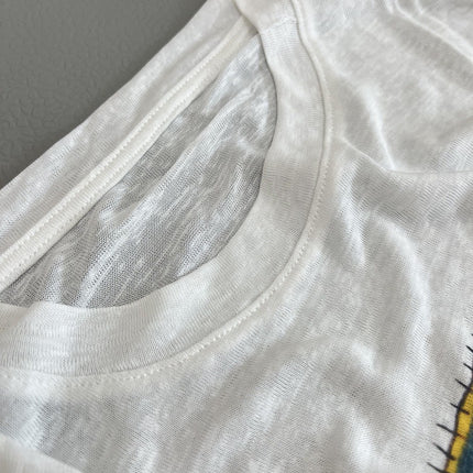 Lyocell Tencel Korean Style Dog Pattern Loose Version Thin Round Neck Long-Sleeved Sun Protection T-Shirt Summer New Women's Top