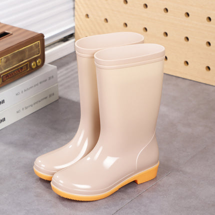 Women's High-Tube Rain Boots for Labor Protection, All-Season Rain Shoes, Kitchen Rubber Shoes, Mom's Cleaning Waterproof Shoes, Market Water Boots, Women's Shoes