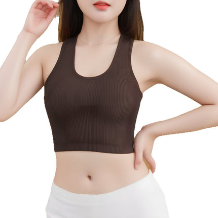 Fitness Coach Recommends No-Padded Yoga Bra Nylon High-Elastic Quick-Drying Sports Vest for Women Multi-Color Spring and Summer
