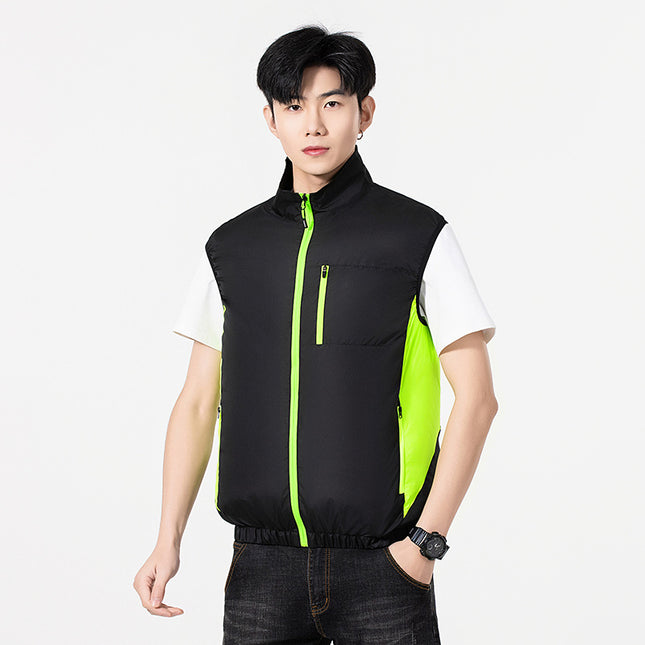 New Cooling Vest Sleeveless Air-conditioning Suit Summer Outdoor Heat Prevention and Cooling Work Clothes Labor Protection Fishing Clothing Cross-border Batch