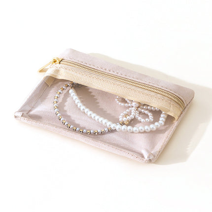 Mini Jewelry Storage Bag, Earrings, Rings, Bracelets, Jewelry Storage and Organization, Transparent Travel Jewelry Coin Zipper Bag