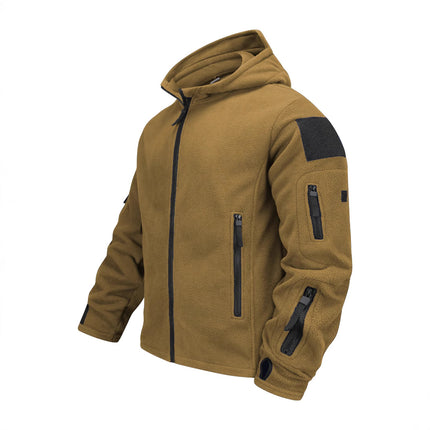 Cross-border New Hot in stock Men's Outdoor Warm Fleece Cold-proof Charge Clothes Style Hat Clothes Hooded Outer Jacket