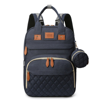 Mummy Bag, Large Capacity Backpack, Portable, Hangable Stroller, Folding Bed, Mother Travel Insulated Mother and Baby Bag