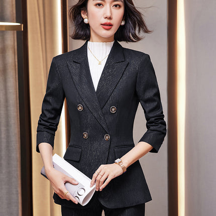High-end professional suit suit female autumn and winter temperament goddess fan workplace interview formal wear Manager sales department work clothes