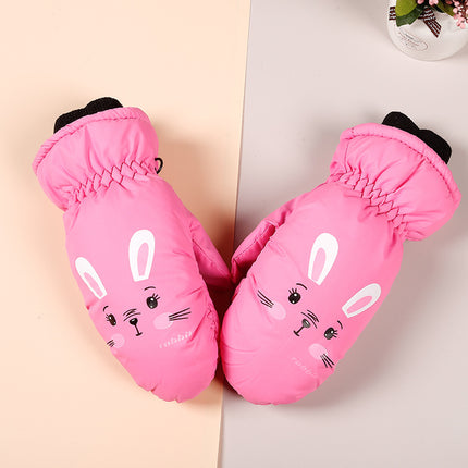 3-10 children's ski gloves outdoor riding gloves winter warm waterproof children's gloves play snow not wet hands