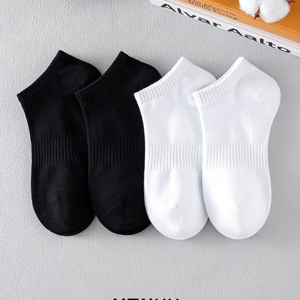 Socks men's deodorant sweat-absorbent spring and summer thin cotton short tube socks black and white stockings Zhuji socks wholesale