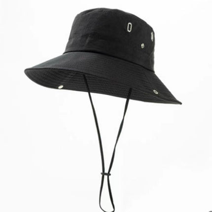 Japanese Fishing Drawstring Fisherman Hat Sun Shade Breathable Sunscreen Outdoor Mountaineering Fishing Hat Western Cowboy Hat